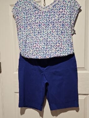 Ruby Rd. Blue Bermuda Shorts